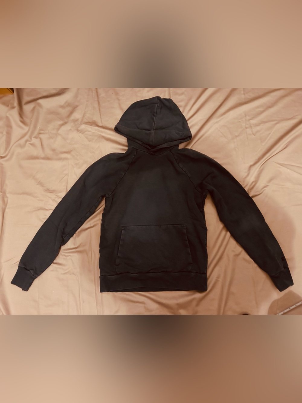 Everlane organic cotton Black Hooded Pullover Sweatshirt - Minimal Size XS